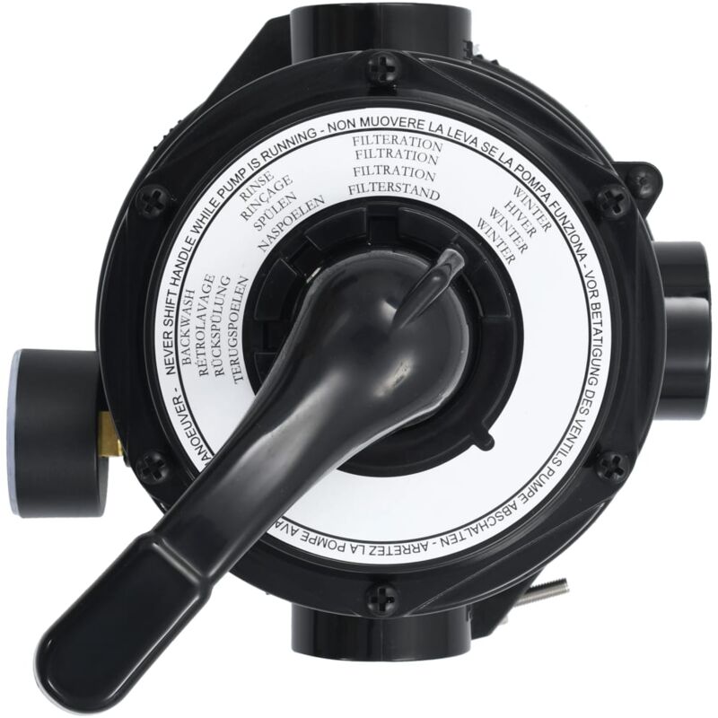 Soupape 6 Voies Pour Filtre à Sable Piscine 1,5'' - Valve Multifonctions Montage Supérieur ABS