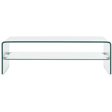 Table basse Clair 98 x 45 x 31 cm Verre trempé vidaXL