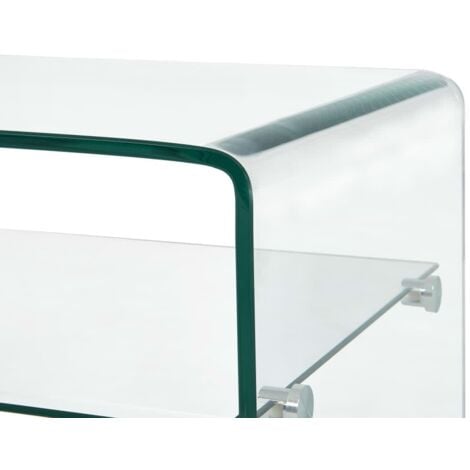 Table basse Clair 98 x 45 x 31 cm Verre trempé vidaXL