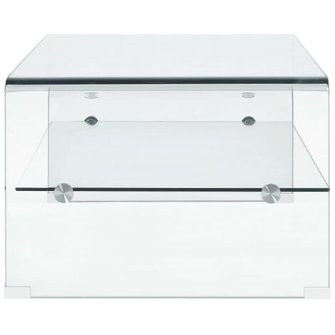 Table basse Clair 98 x 45 x 31 cm Verre trempé vidaXL