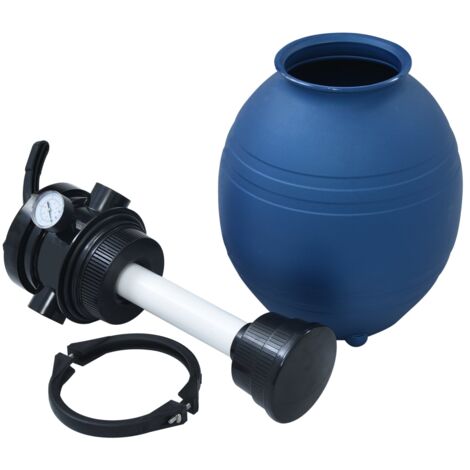Filtre à sable pour piscine avec vanne 4 positions Bleu 300 mm vidaXL