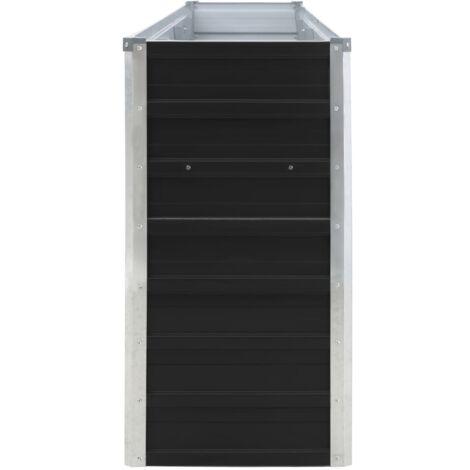 Jardinière 320x40x77 cm Acier galvanisé Anthracite vidaXL
