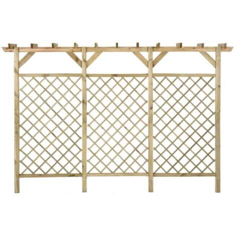 Clôture à treillis de jardin avec pergola 300x50x200 cm Pin vidaXL