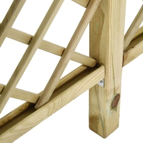 Clôture à treillis de jardin avec pergola 300x50x200 cm Pin vidaXL