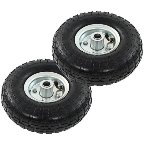 Roue de diable 2 pcs Caoutchouc 4.10/3.50-4 (260 x 83 mm) vidaXL