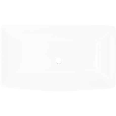 Lavabo rectangulaire Céramique Blanc 71 x 39 cm vidaXL