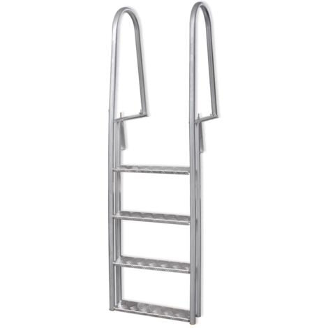 Échelle de piscine/quai à 4 marches Aluminium 167 cm vidaXL