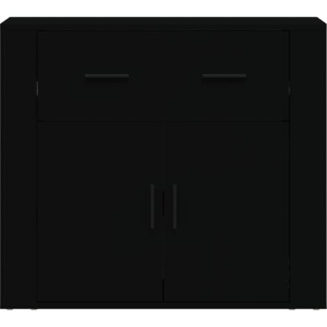 Buffet Noir 80x33x70 cm Bois d'ingénierie vidaXL