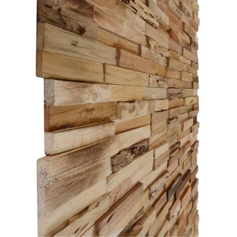 Panneaux de revêtement mural 10 pcs 1,03m² Bois de teck recyclé vidaXL