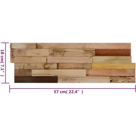 Panneaux de revêtement mural 10 pcs 1,03m² Bois de teck recyclé vidaXL