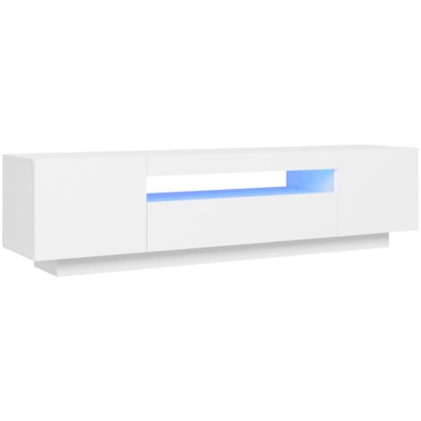 Meuble TV avec lumières LED blanc 160x35x40 cm vidaXL