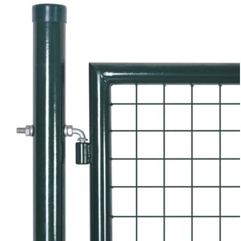 Portail de clôture à porte double Acier enduit de poudre vidaXL