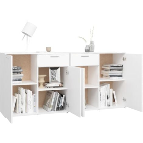 Buffet Blanc 160x36x75 cm Bois d'ingénierie vidaXL