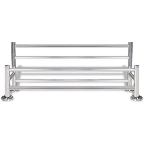 Porte serviettes double - Barre Fixe 6 tubes vidaXL