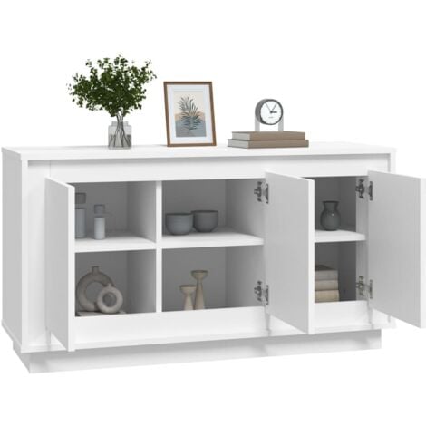 Buffet blanc 102x35x55 cm bois d'ingénierie vidaXL