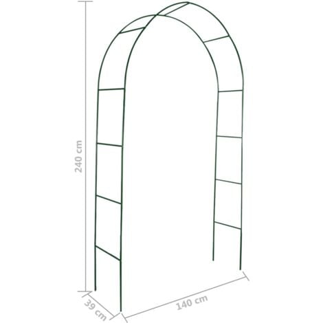 Arche de jardin 2 pcs pour plantes grimpantes vidaXL
