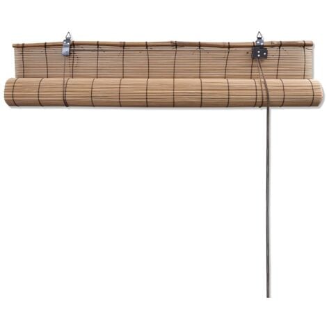 Store roulant Bambou Marron 140x160 cm vidaXL