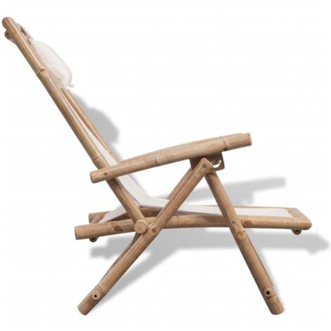Chaise de terrasse d'extérieur Bambou vidaXL