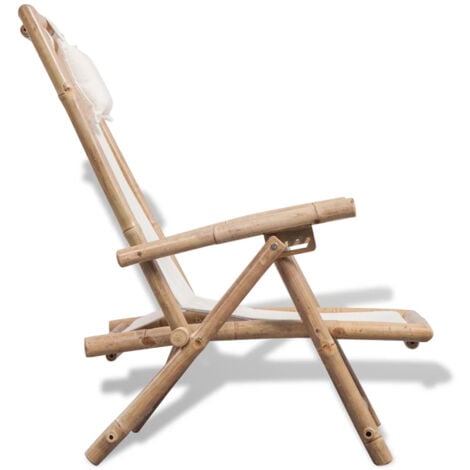 Chaise de terrasse d'extérieur Bambou vidaXL