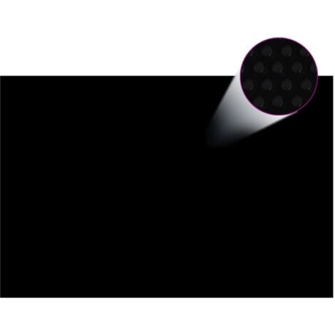 Film solaire de piscine PE rectangulaire flottant 6x4 m Noir vidaXL