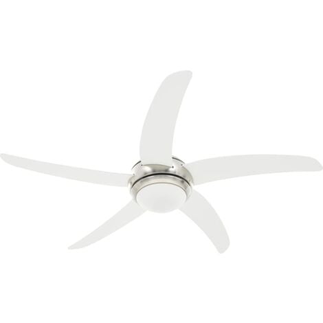 Ventilateur de plafond orné avec lampe 128 cm Blanc vidaXL