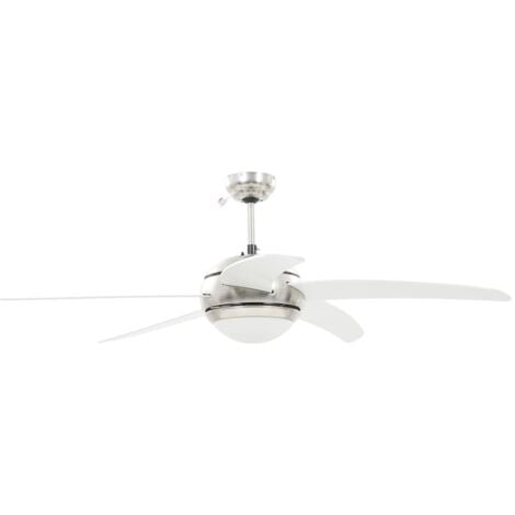 Ventilateur de plafond orné avec lampe 128 cm Blanc vidaXL