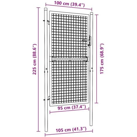 Portail de clôture acier 100x175 cm vert vidaXL