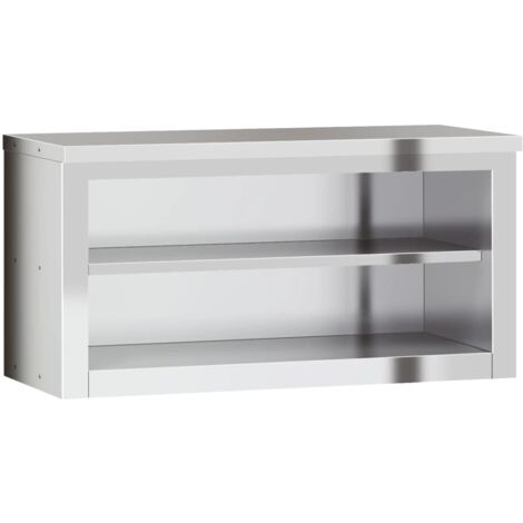 Armoire murale de cuisine avec étagère acier inoxydable vidaXL