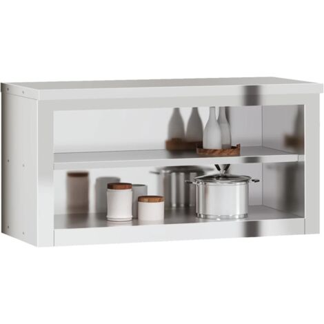 Armoire murale de cuisine avec étagère acier inoxydable vidaXL