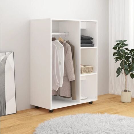 Garde-robe Blanc 80x40x110 cm Bois d’ingénierie vidaXL