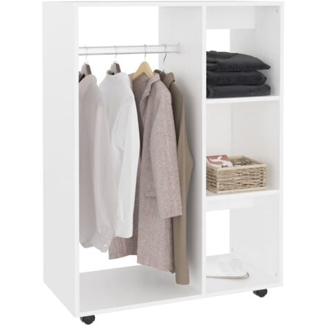 Garde-robe Blanc 80x40x110 cm Bois d’ingénierie vidaXL