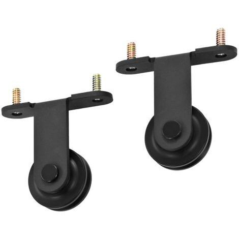 Kit de quincaillerie de porte coulissante SKIEN 200 cm noir vidaXL