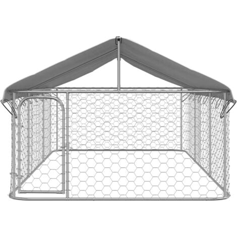 Chenil extérieur avec toit 400x200x150 cm vidaXL