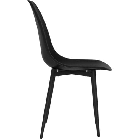 Chaises à manger lot de 4 noir PP vidaXL