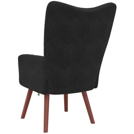 Chaise de relaxation Noir Velours vidaXL