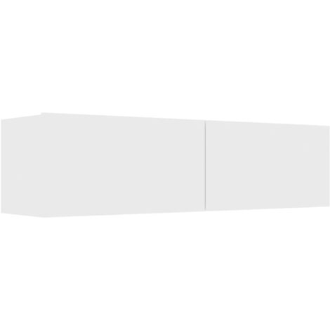 Meuble TV Blanc 120x30x30 cm Bois d’ingénierie vidaXL