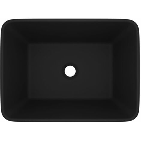 Lavabo de luxe Noir mat 41x30x12 cm Céramique vidaXL