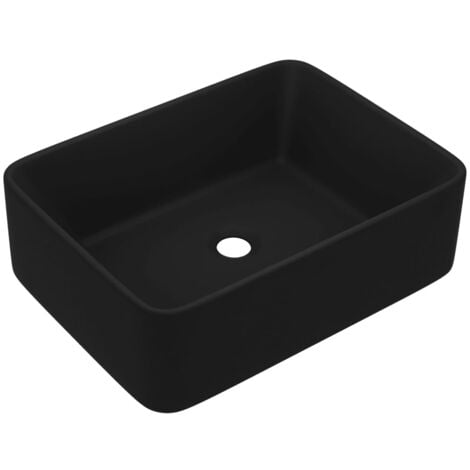 Lavabo de luxe Noir mat 41x30x12 cm Céramique vidaXL