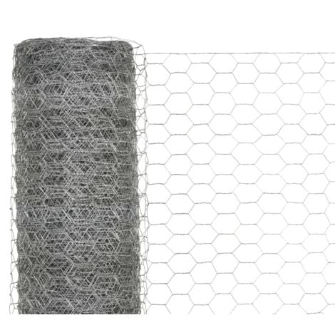 Grillage pour volière Acier galvanisé 25x1,5 m Argenté vidaXL