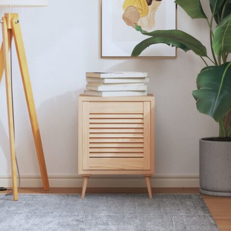 Porte d'armoire à persiennes 39,5x39,4 cm bois de pin massif vidaXL