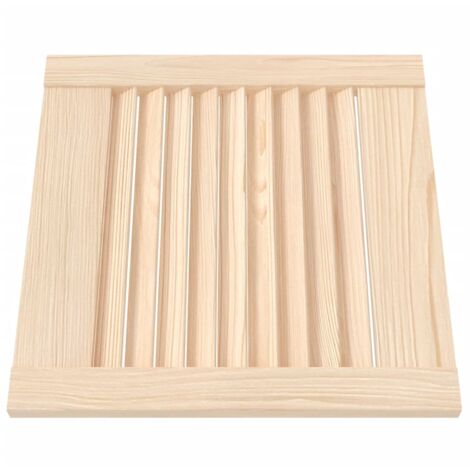 Porte d'armoire à persiennes 39,5x39,4 cm bois de pin massif vidaXL