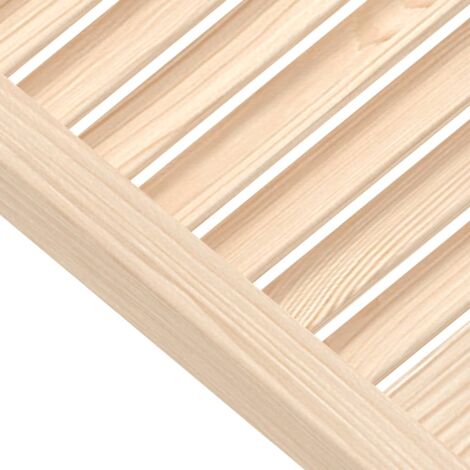 Porte d'armoire à persiennes 39,5x39,4 cm bois de pin massif vidaXL