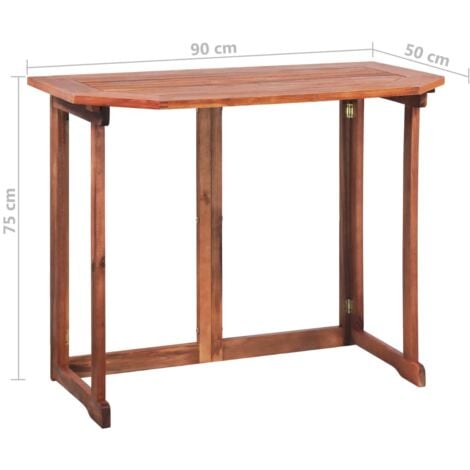 Table de bistro 90x50x75 cm Bois d'acacia massif vidaXL
