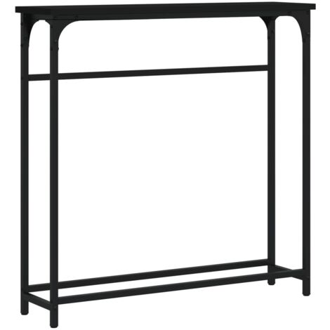 Table console noir 75x19,5x75 cm bois d'ingénierie vidaXL
