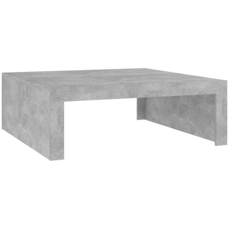 Table basse gris béton 100x100x35 cm bois d'ingénierie vidaXL