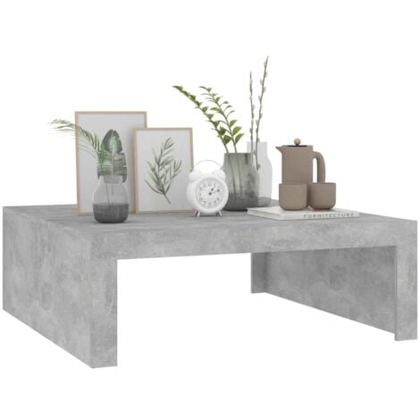 Table basse gris béton 100x100x35 cm bois d'ingénierie vidaXL