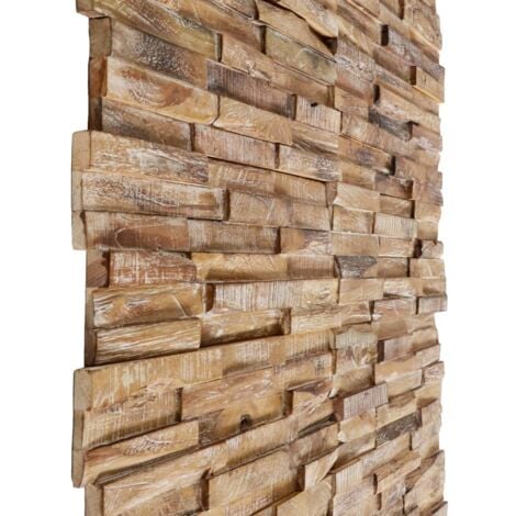 Panneaux de revêtement mural 3D 10 pcs 1,01 m² Bois de teck vidaXL