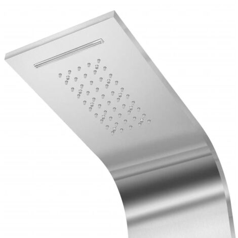 Système de panneau de douche acier inoxydable incurvé vidaXL