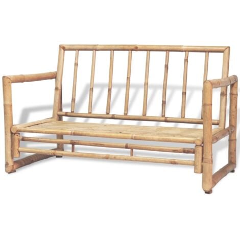 Salon de jardin 4 pcs avec coussins Bambou vidaXL