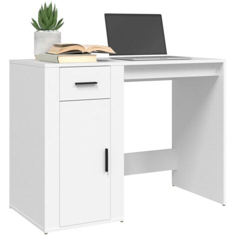 Bureau Blanc 100x49x75 cm Bois d'ingénierie vidaXL
